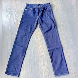 (NEW)Men's Dark Blue Straight-Leg Jeans